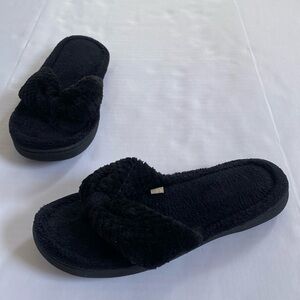 Memory Foam Black Thong Flip Flop Slippers